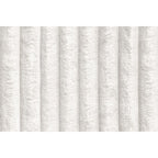 Canapé 2 Places Modulable - Tissu Extérieur À Rayures - Blanc Et Beige