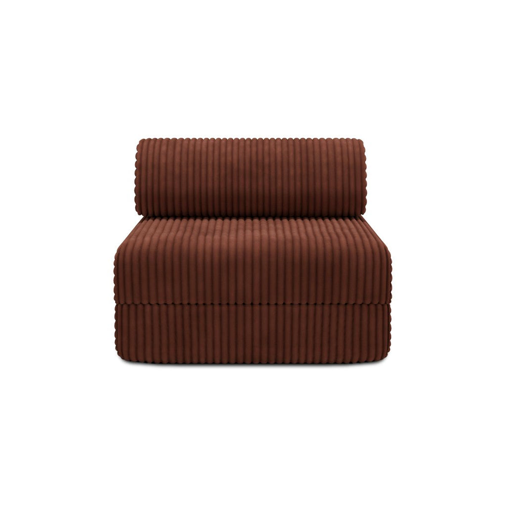 3-Seater Modular Sofa - Striped Outdoor Fabric - White and Blue