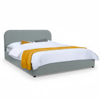 Tilly - Cama Doble Con Baúl De Tela Gris