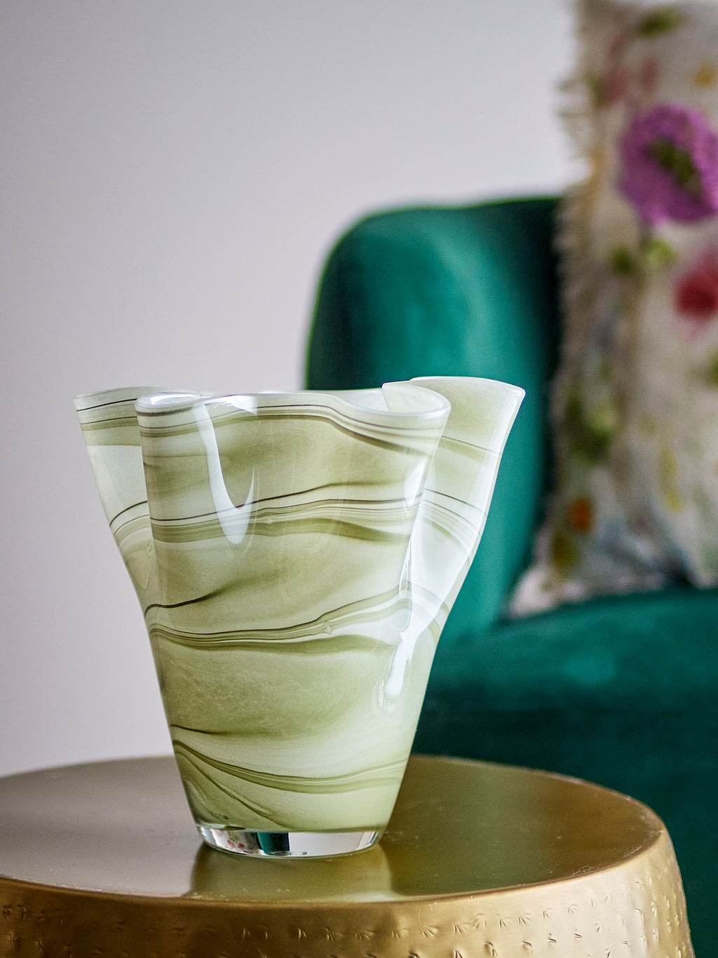 Toryn - Jarrón - Verde - Vidrio
