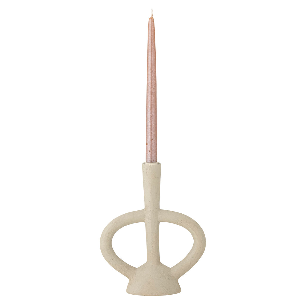 Ramina - Candle Holder - White - Polyresin