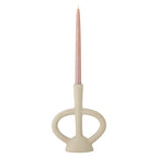 Ramina - Candle Holder - White - Polyresin