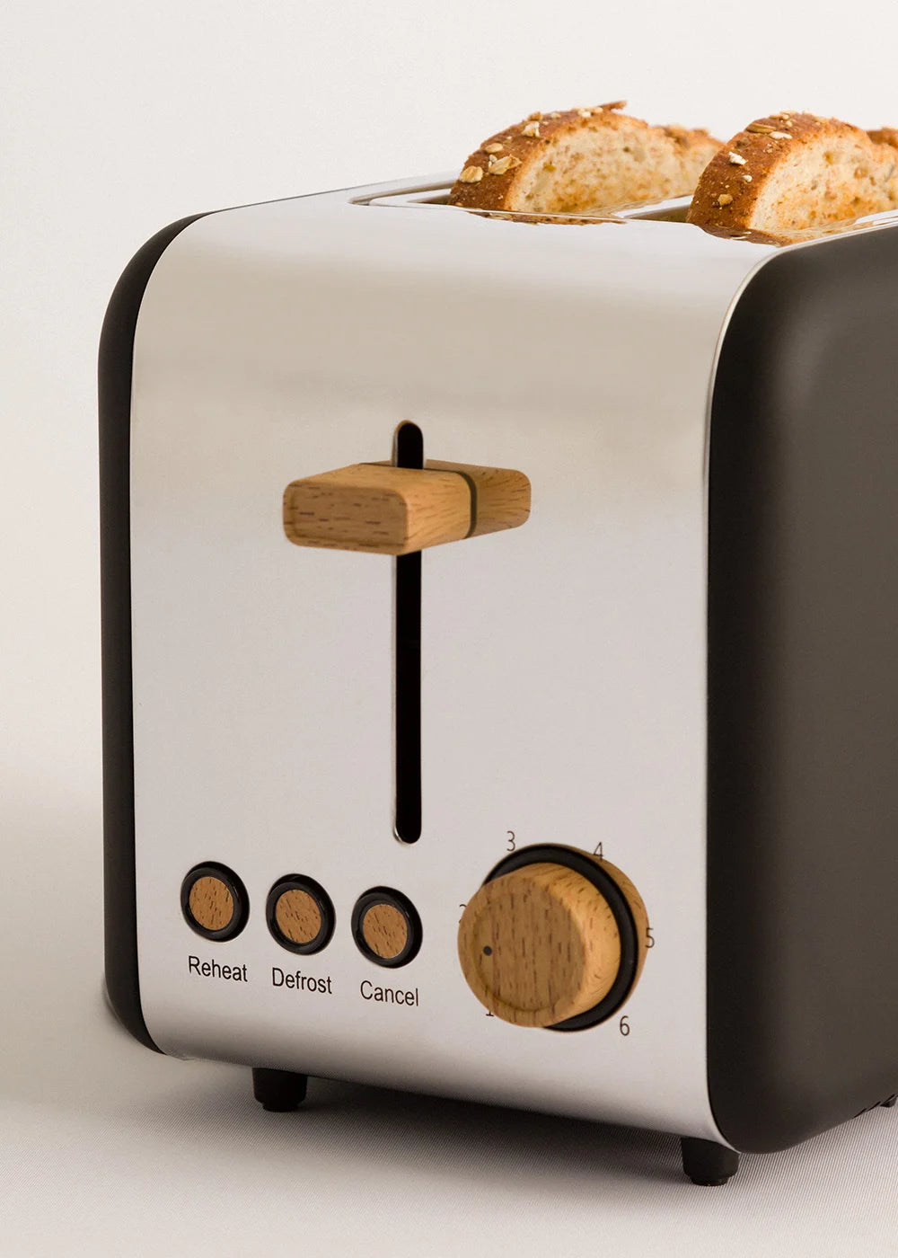 Toast Retro - Petit Grille Pain À Fentes Larges - Noir