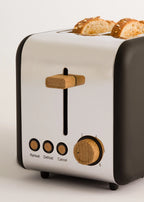 Toast Retro - Petit Grille Pain À Fentes Larges - Noir
