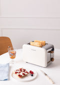 Toast Retro - Small Wide-Slot Toaster - Off White