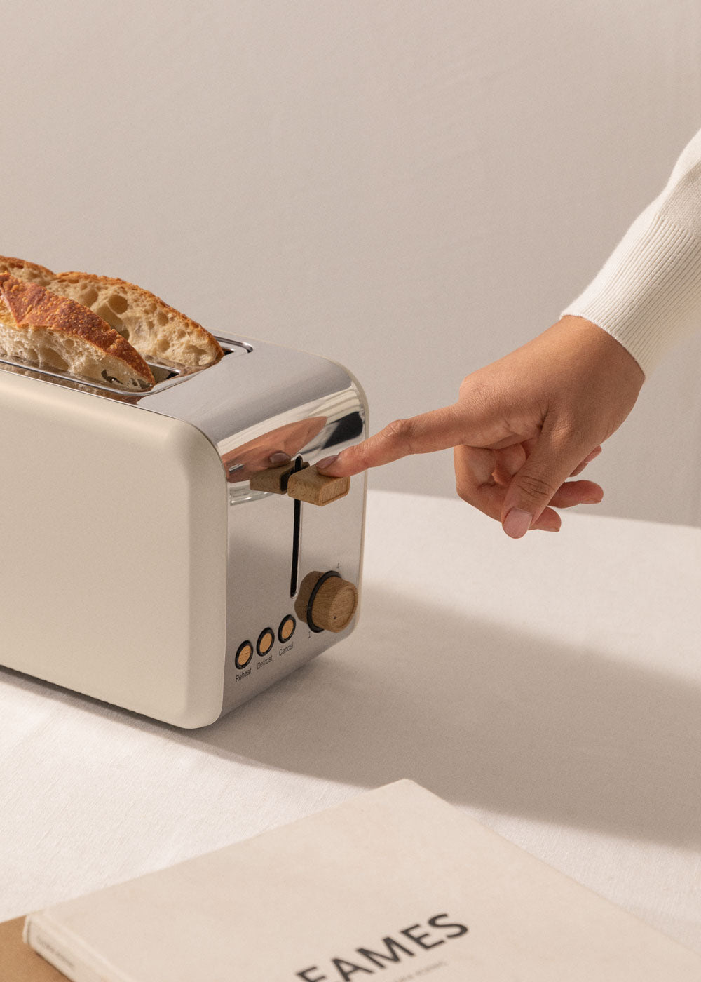 Toast Retro - Large Wide Slot Toaster - Sand