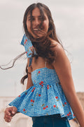BOOBOO CHERRY BLUE TOP