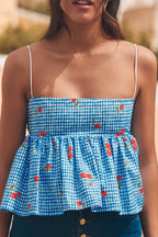 BOOBOO CHERRY BLUE TOP