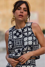 Top Tonio Jacquard Mosaïque