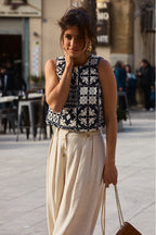 Top Tonio Jacquard Mosaïque