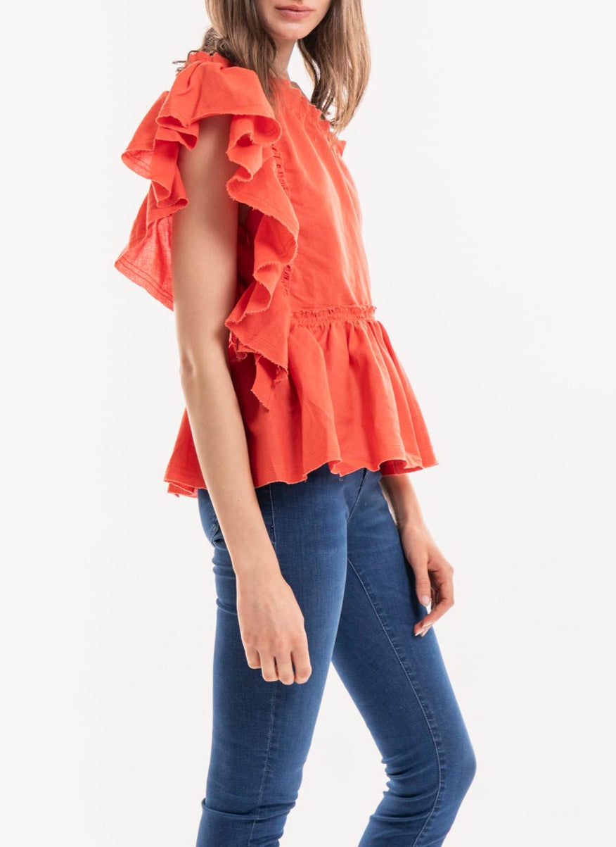 Iro - Tee-Shirt - Rouge - Femme