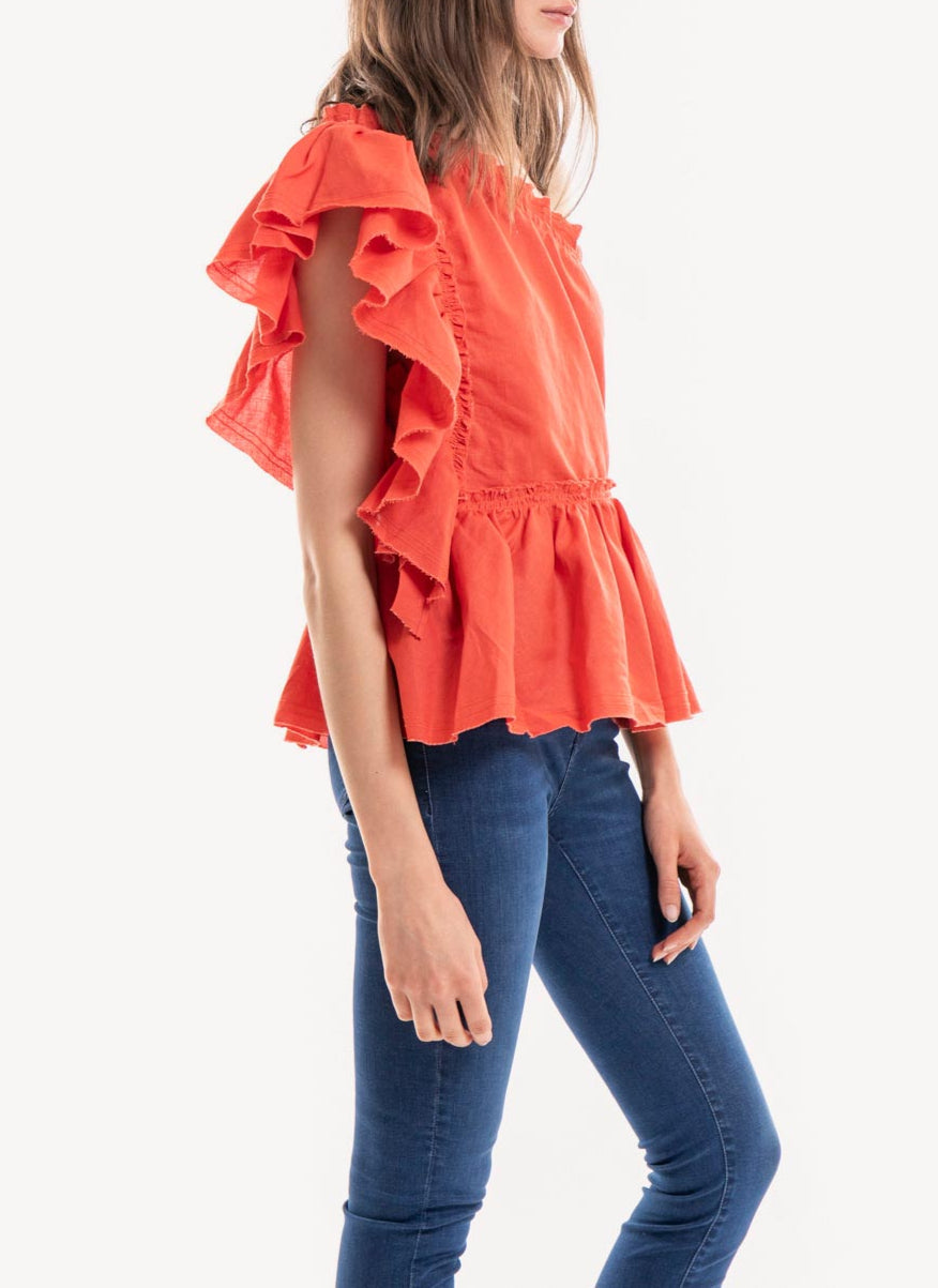 Iro - Tee-Shirt - Rouge - Femme