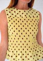 Top Cora Lunares Amarillos