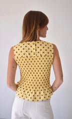 Top Cora Lunares Amarillos