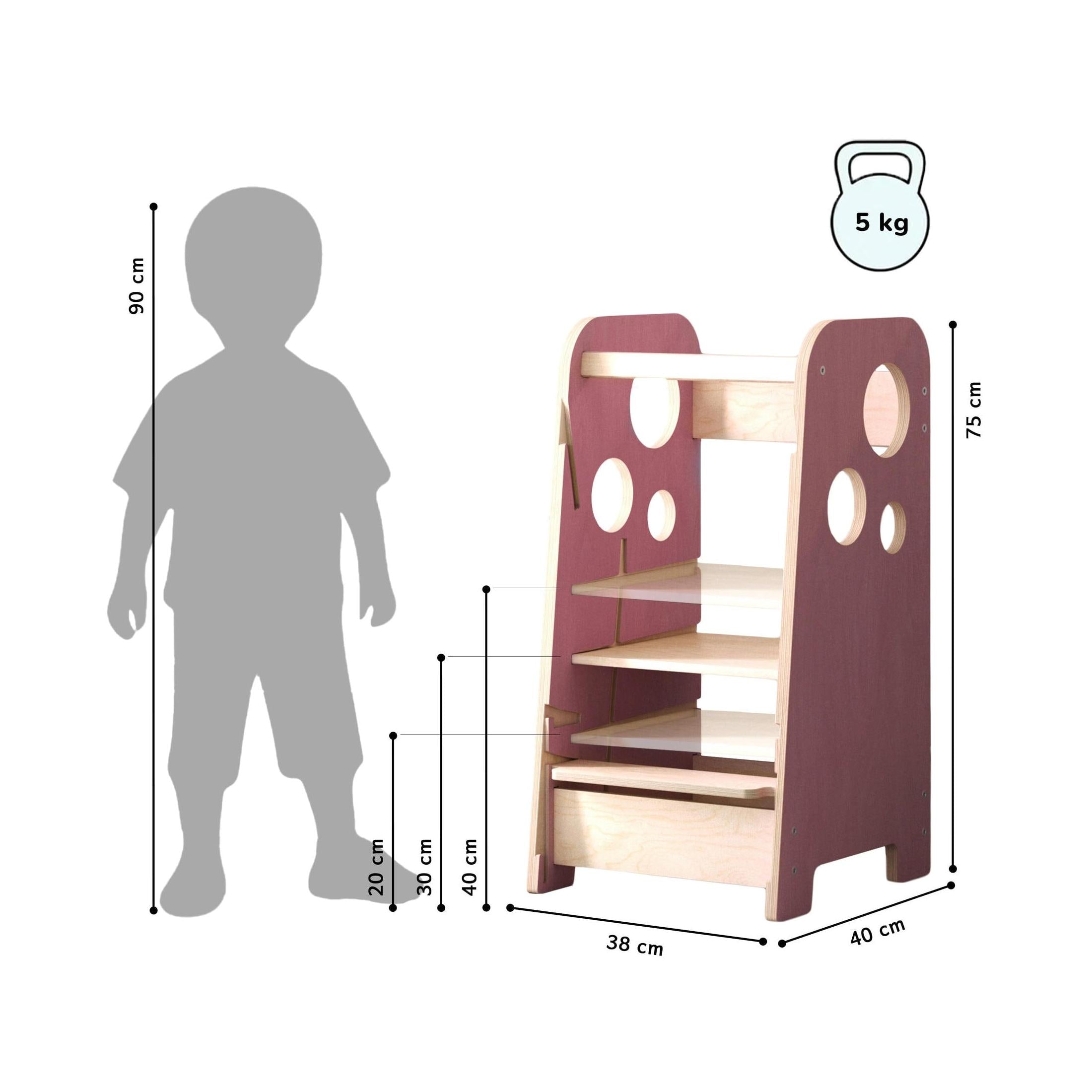 Tour D'Observation Montessori 3-En-1 – Autonomie & Sécurité