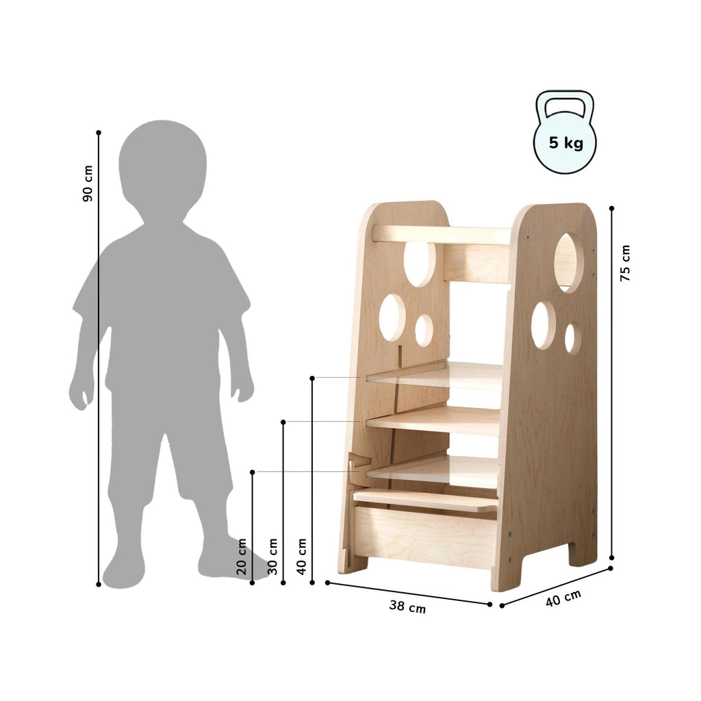 Tour D'Observation Montessori 3-En-1 – Autonomie & Sécurité
