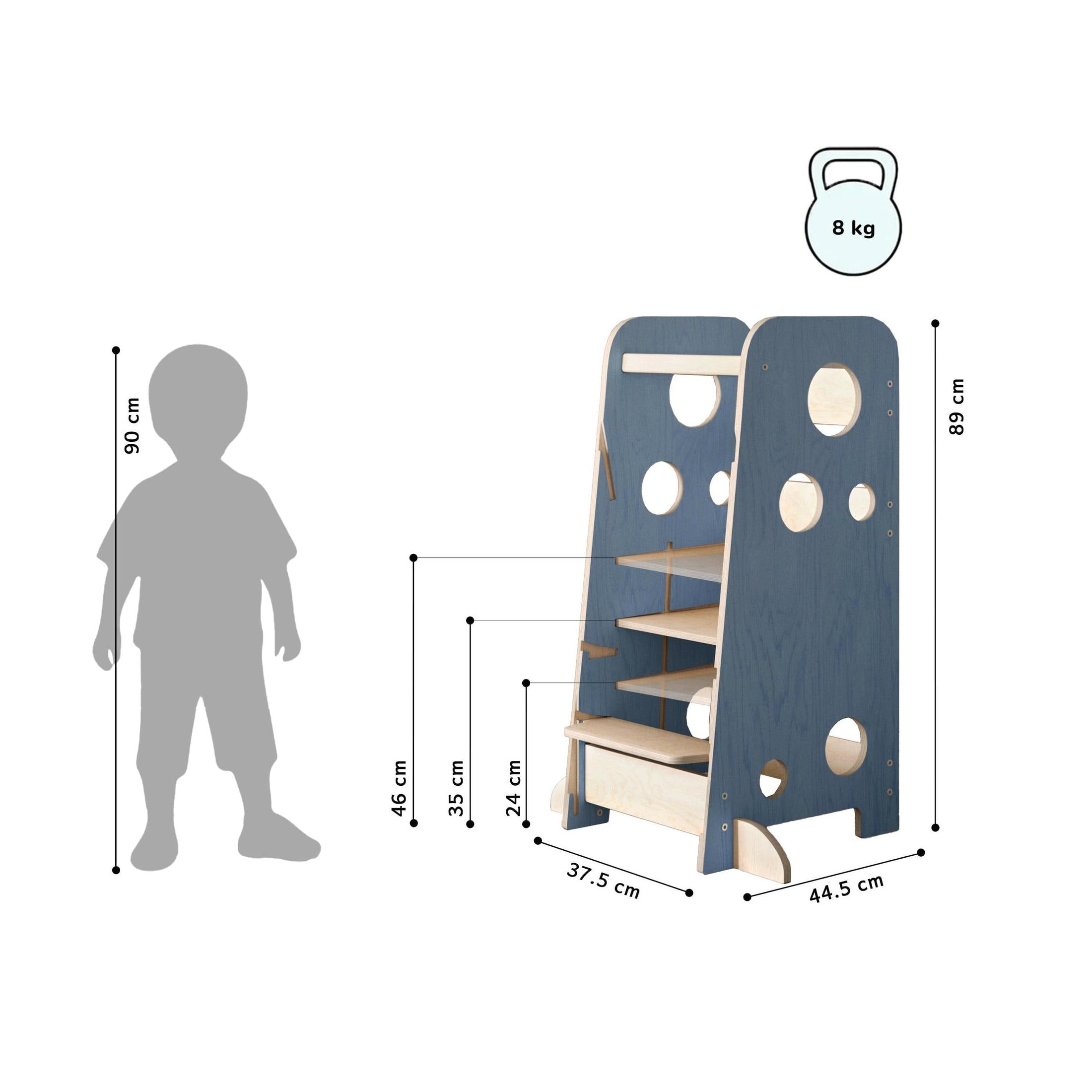 3-in-1 Montessori Learning Tower – XL Size
