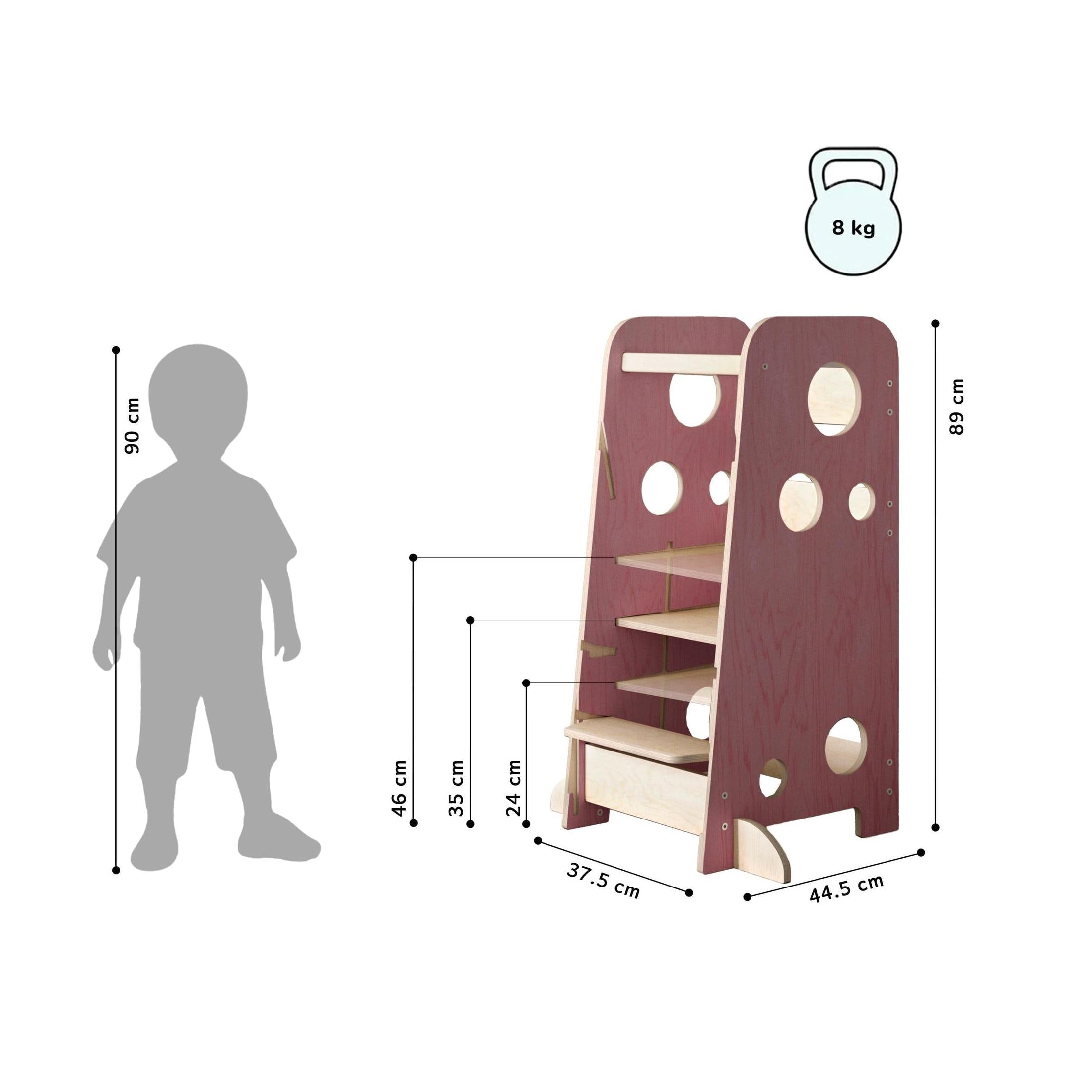 3-in-1 Montessori Learning Tower – XL Size
