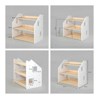 Librería y Estantería Para Juguetes Dúo – Blanco y Gris