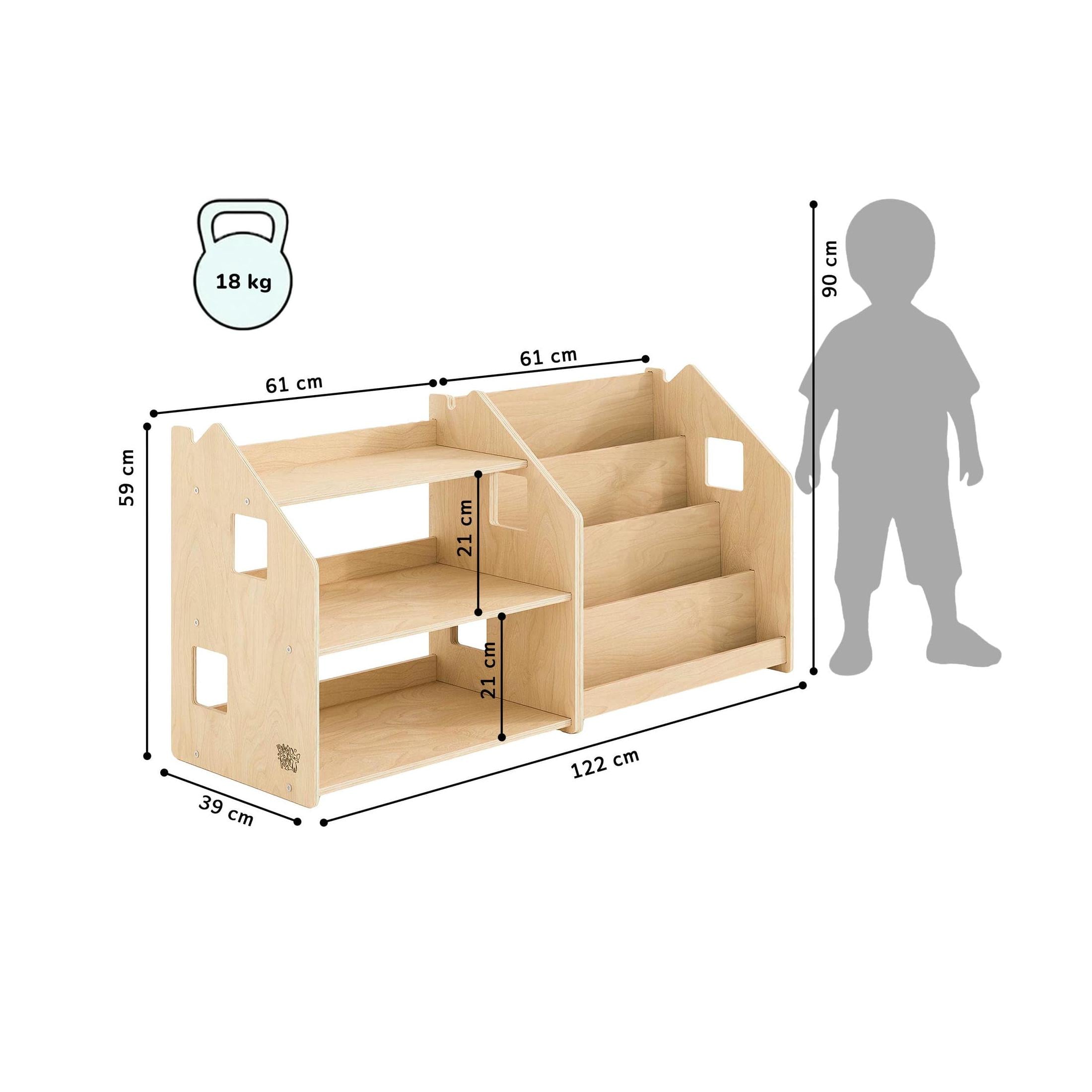 Bibliothèque & Étagère À Jouets Duo – Édition Limitée