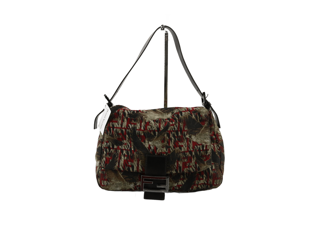 Fendi Mamma Baguette Canvas motif Bird medium