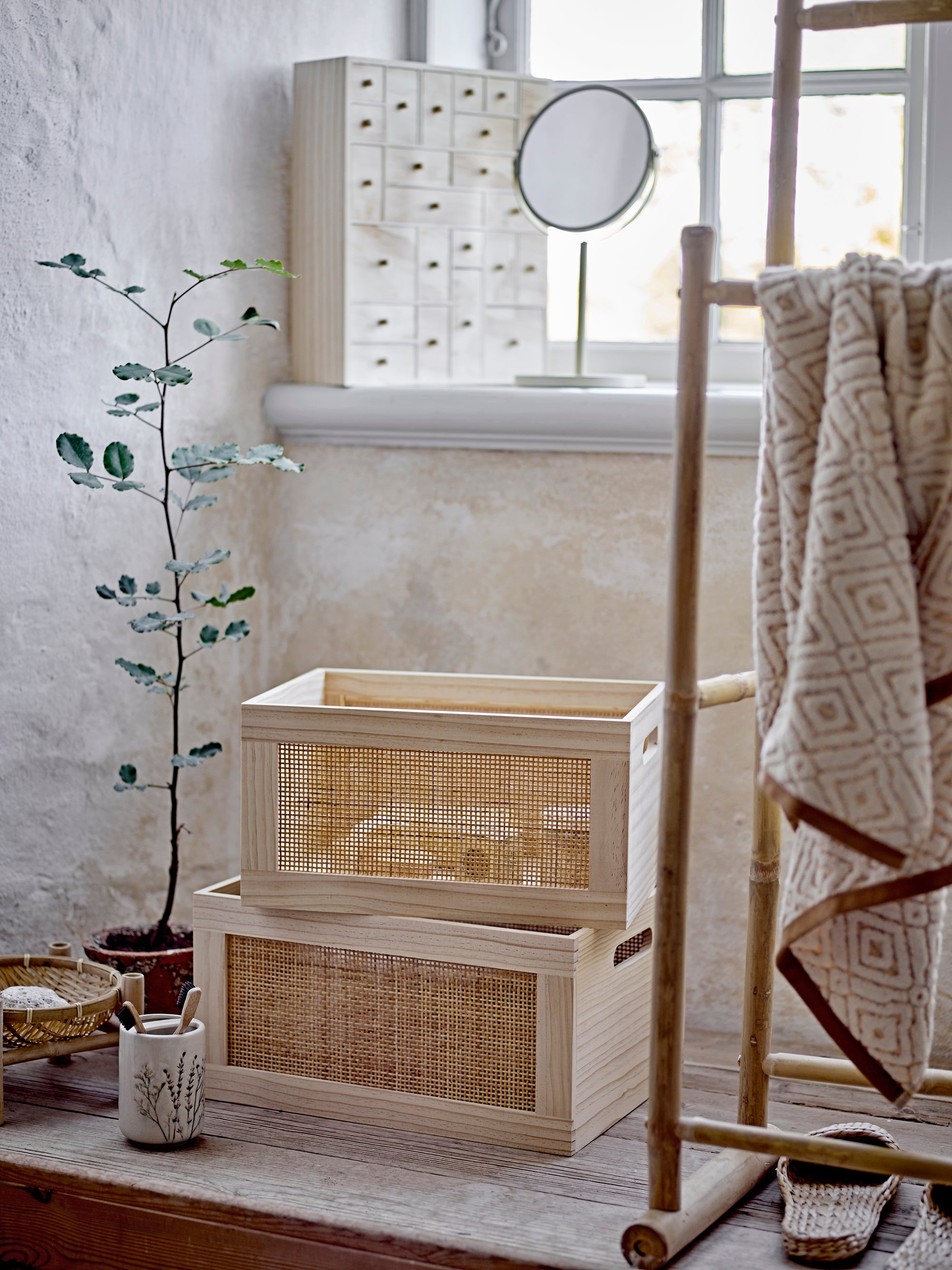 Piana - Caja De Almacenamiento - Natural - Pino Fsc®100%