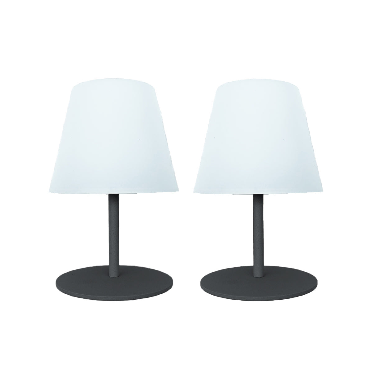 Twins - Lámpara de mesa inalámbrica - Acero - Gris