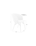 Joa - Set of 2 Dining Chairs - Polyester - Beige
