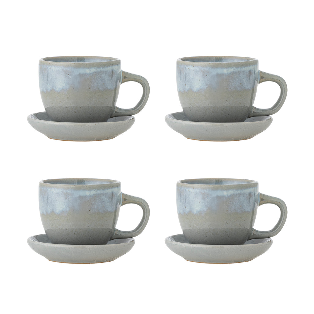 Brenta - Taza Con Platillo - Azul - Gres