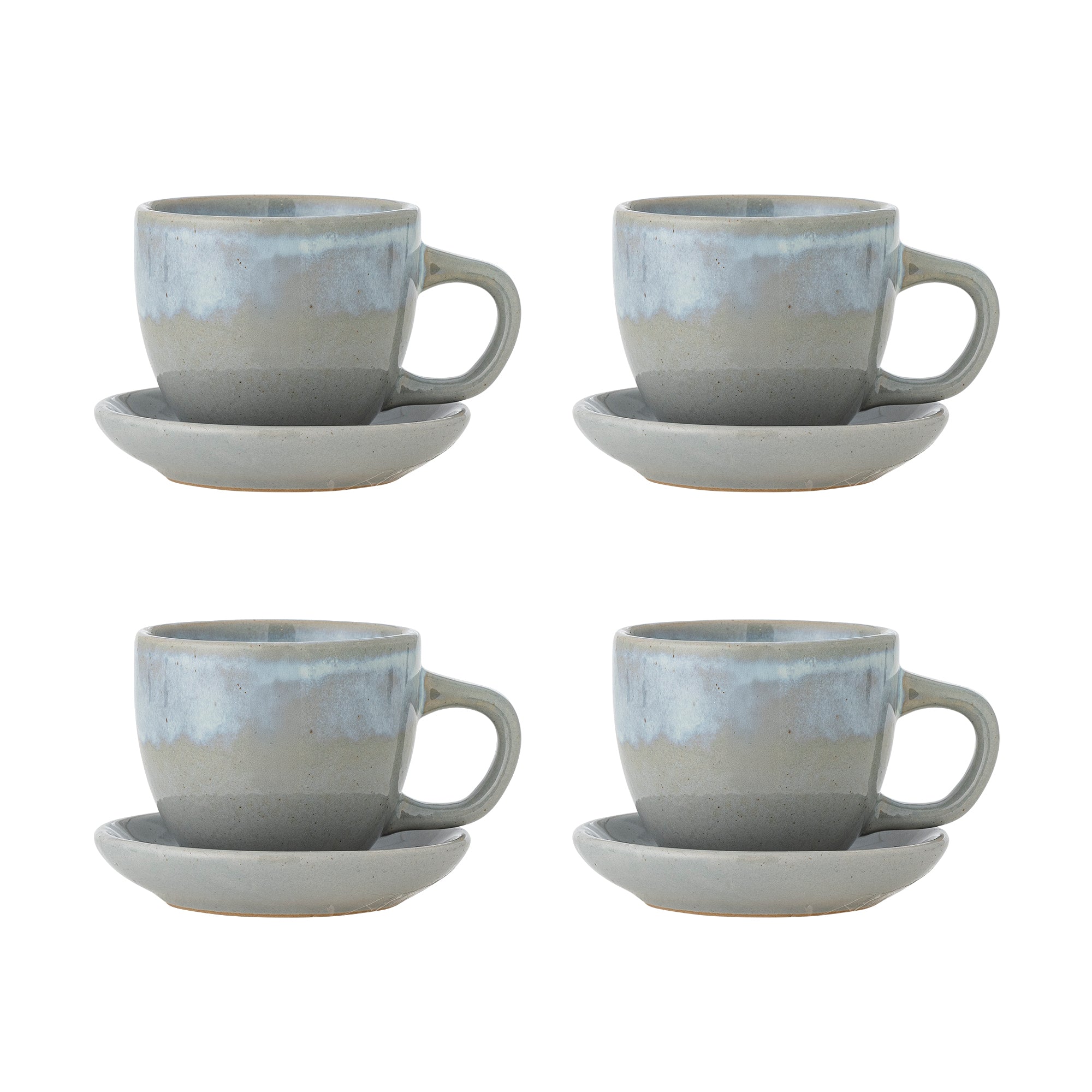 Brenta - Taza Con Platillo - Azul - Gres