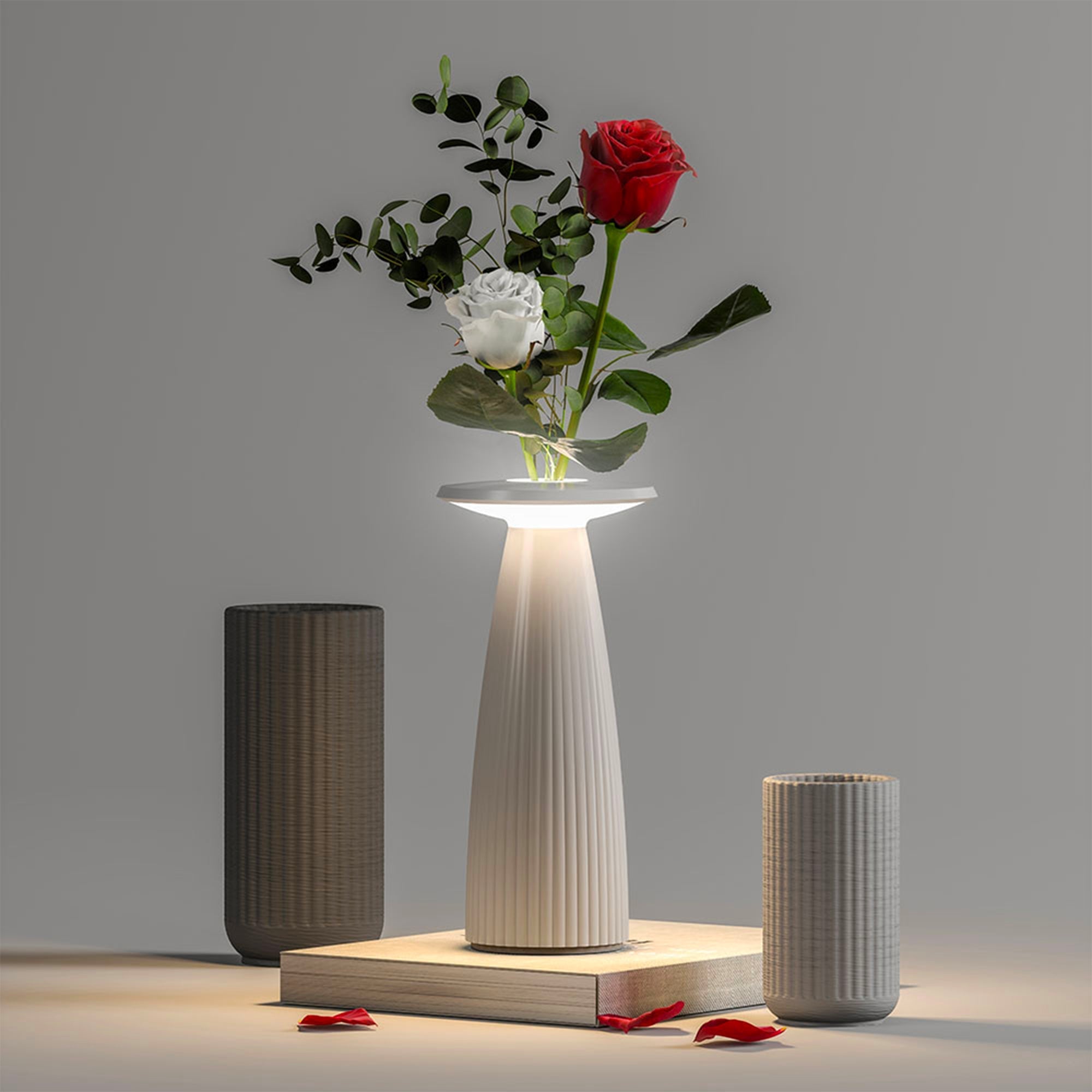 Flora Mini - Lámpara de mesa inalámbrica - Aluminio - Blanco