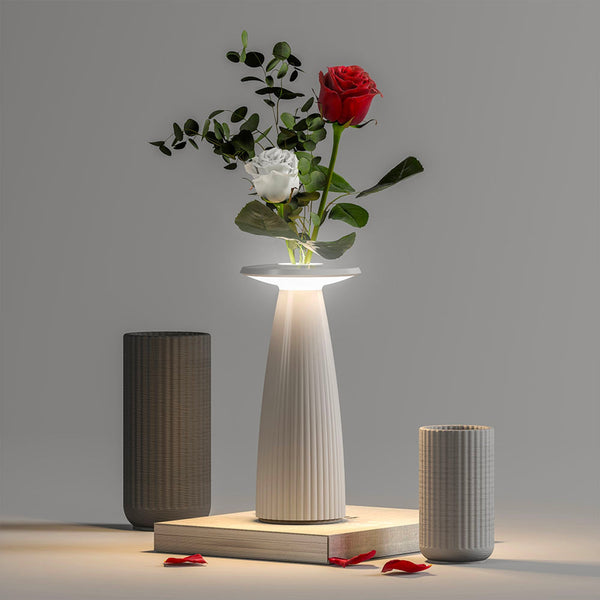 Flora Mini - Lampe De Table Sans Fil - Aluminium - Blanc