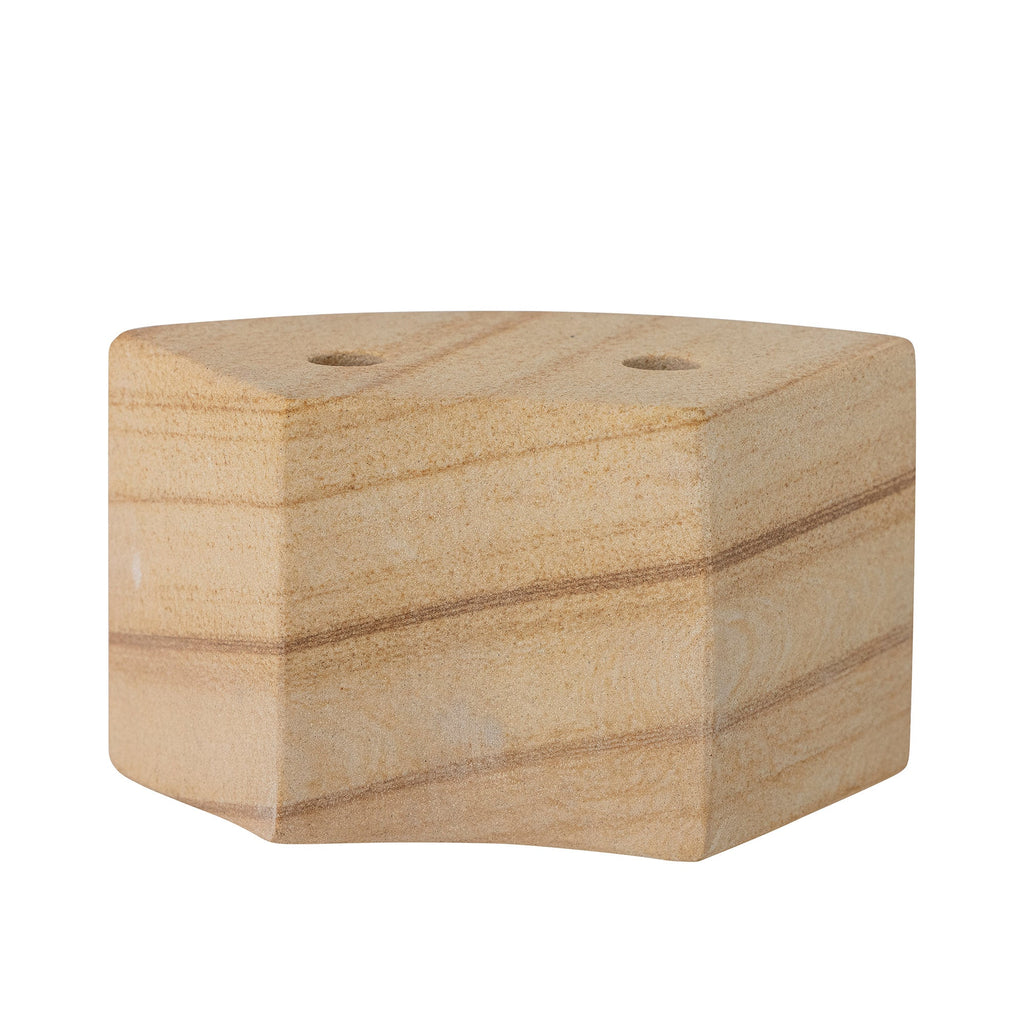 Florida - Lot de 4 Bougeoirs - Naturel - Pierre De Grès