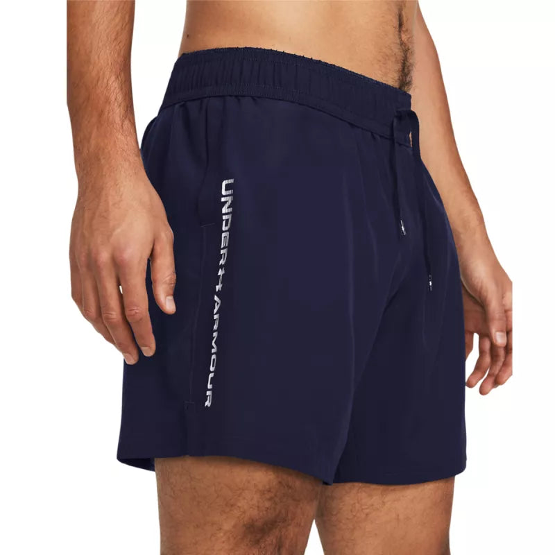 Szorty męskie Tech Woven Wordmark - Granatowy, Biały
