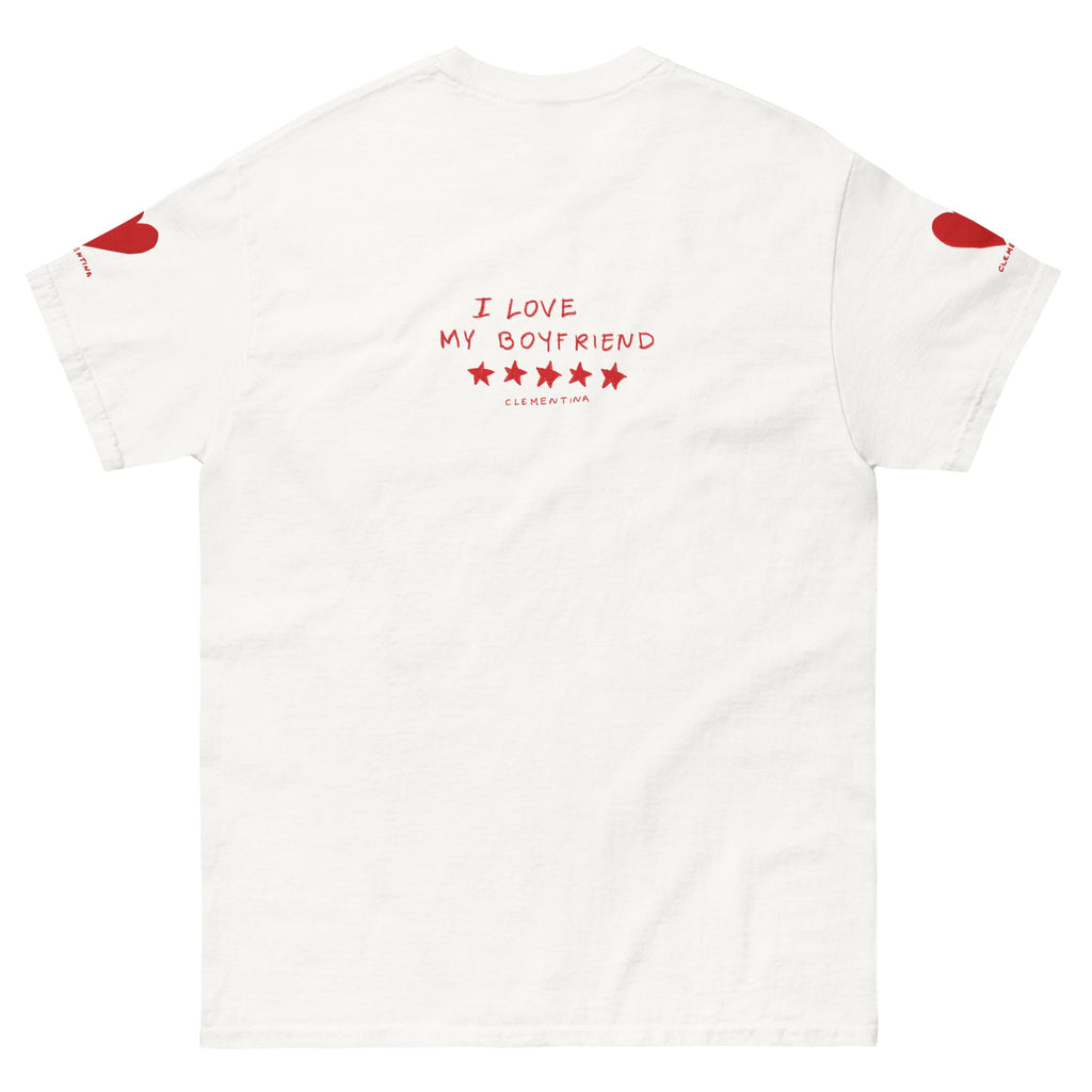 Embroidered I Love My Boyfriend Unisex T-Shirt