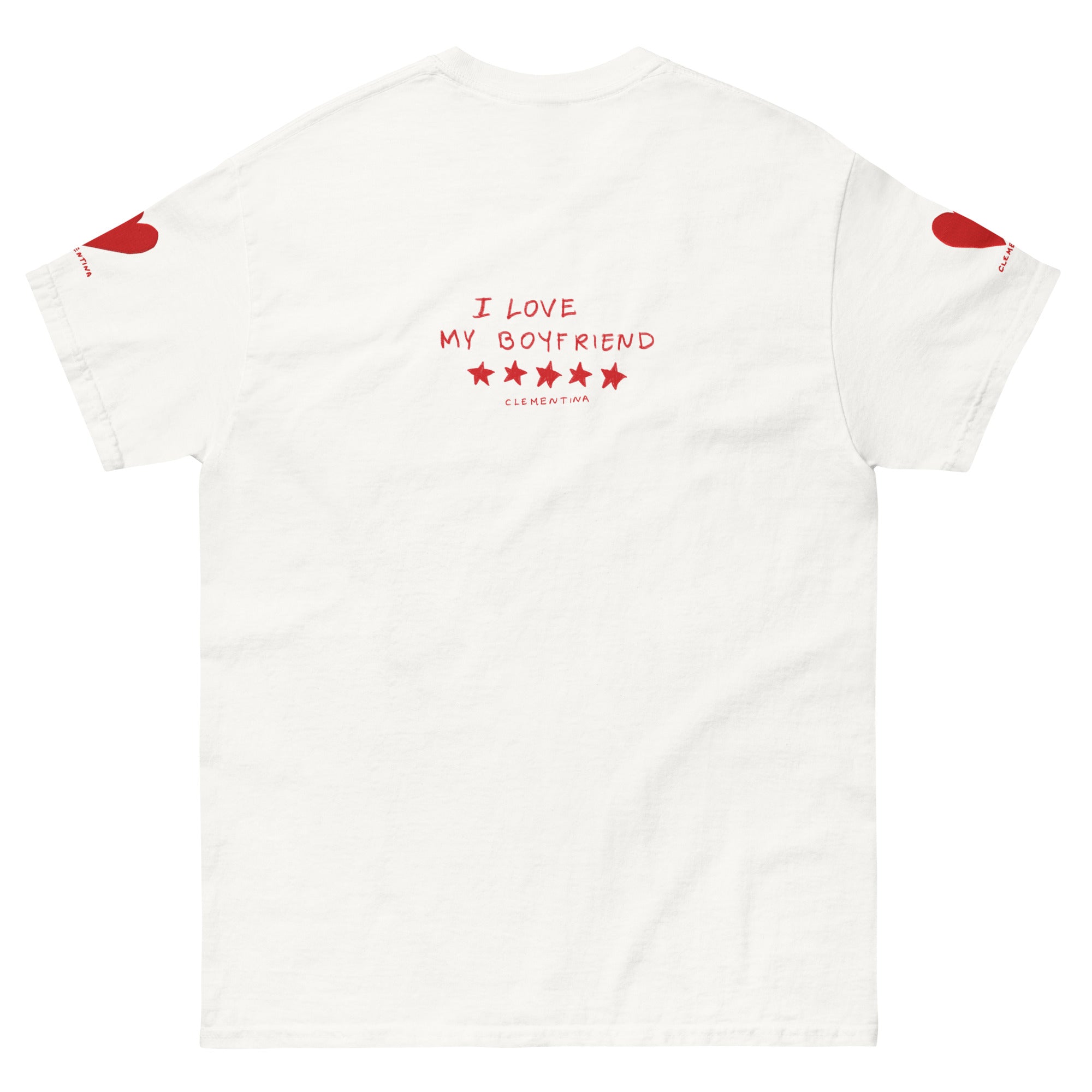 Embroidered I Love My Boyfriend Unisex T-Shirt