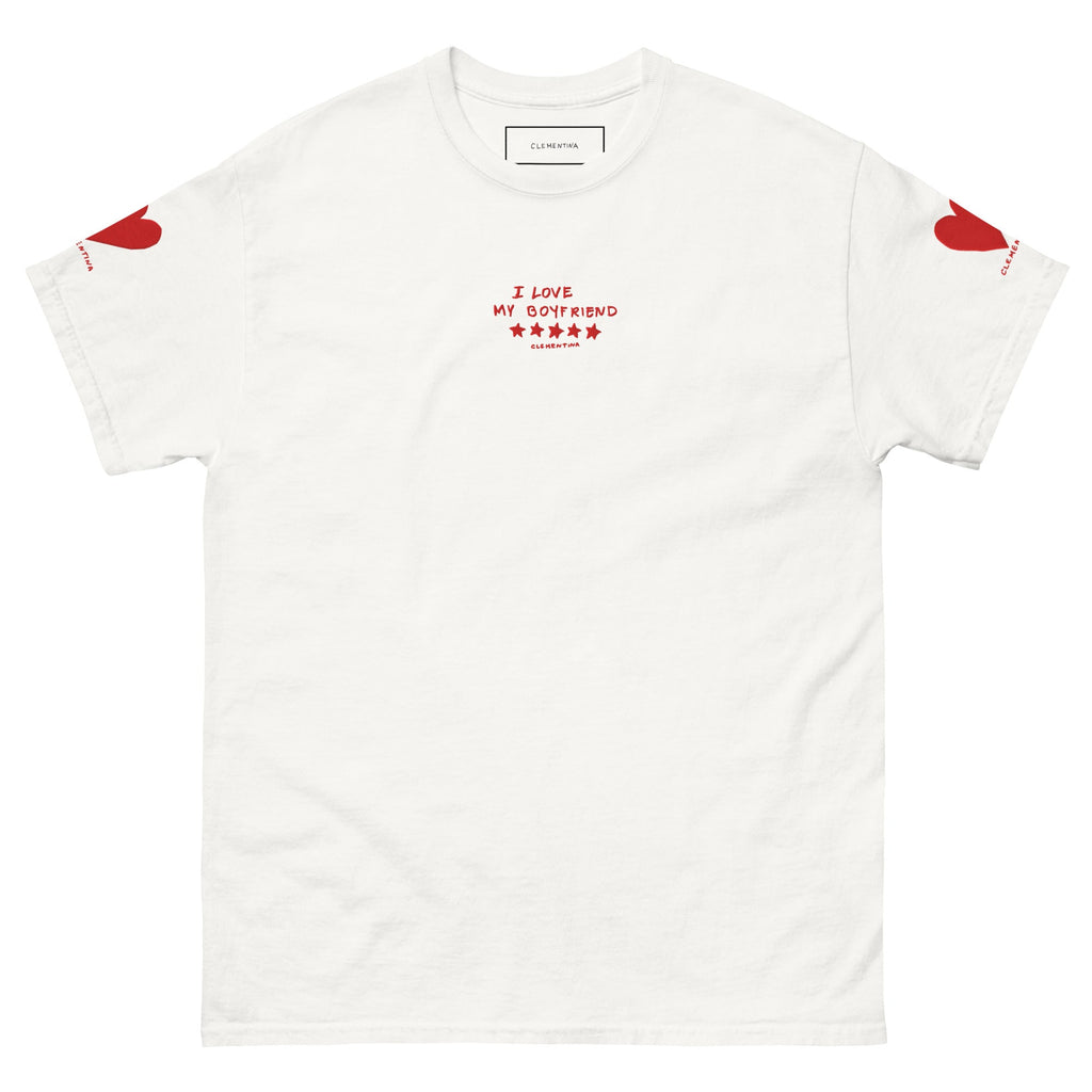 Embroidered I Love My Boyfriend Unisex T-Shirt