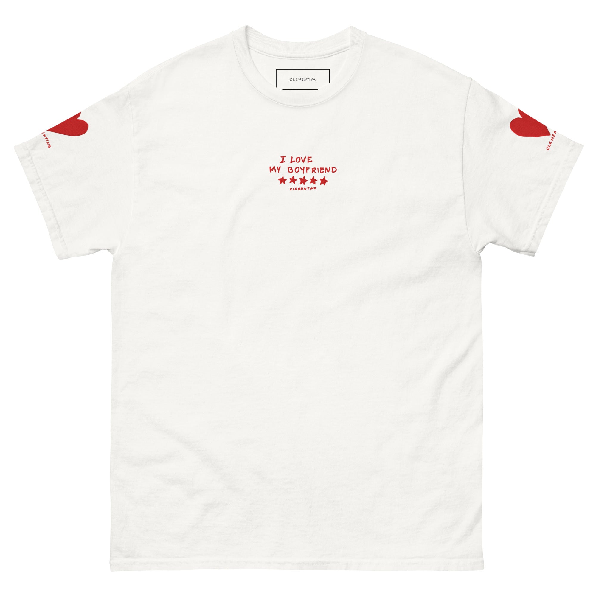 Embroidered I Love My Boyfriend Unisex T-Shirt