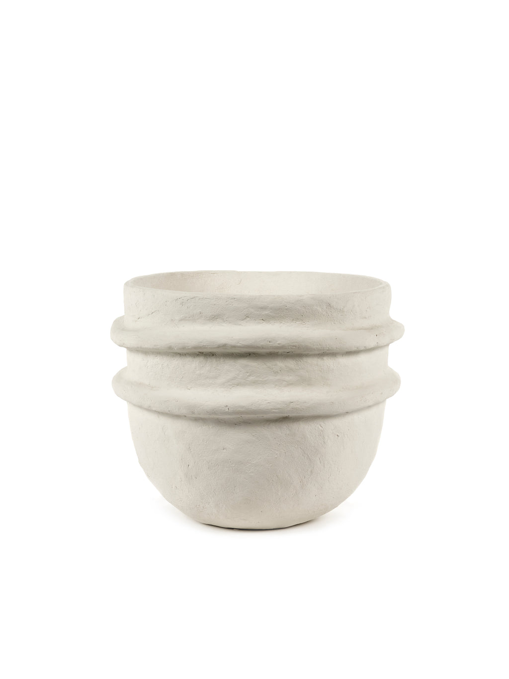 Earth Interior - Vaso Da Fiori - Cartapesta - Bianco