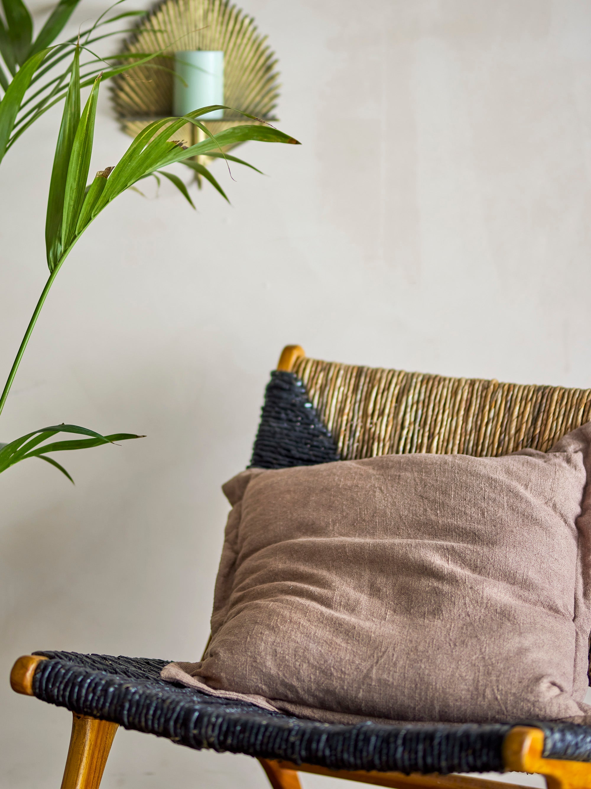 Maisa - Set of 4 Cushions - Brown - Cotton