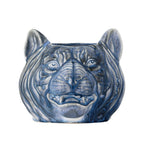 Abner - Set of 4 Plant Pots - Blue - Stoneware