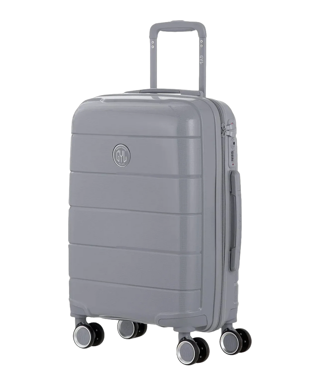 Maleta de cabina Citadine GYL plata vista tres cuartos