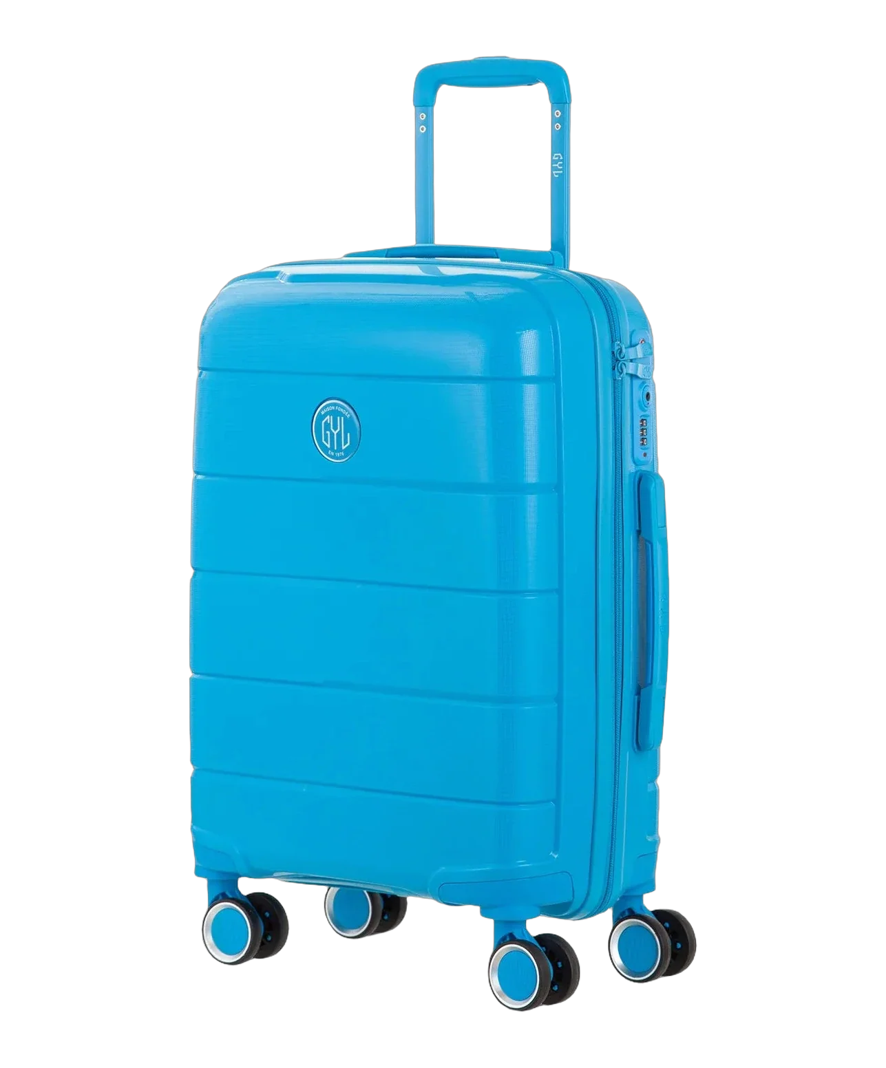 Maleta de cabina Citadine GYL azul claro vista tres cuartos