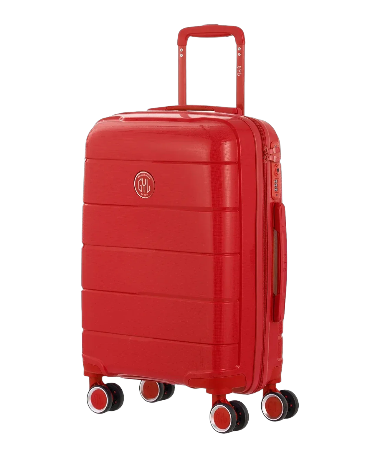 Maleta de cabina Citadine GYL rojo vista tres cuartos