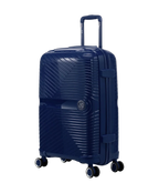 GYL Signature navy cabin suitcase, three-quarter view