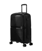 GYL Signature black cabin suitcase, three-quarter view