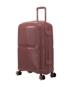 GYL Signature rose gold cabin suitcase, three-quarter view