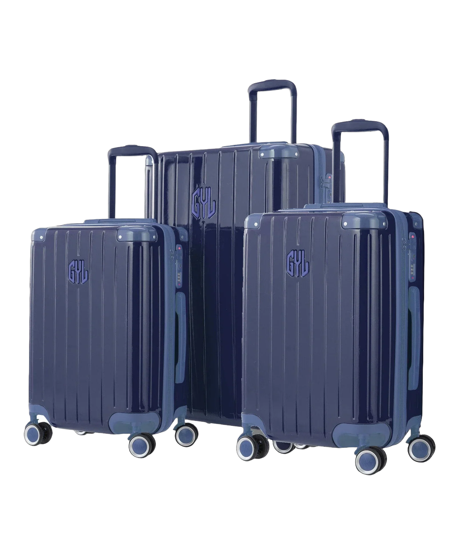 Set de 3 maletas rígidas Intemporelle azul marino cabina semana y bodega GYL