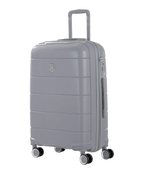 Citadine GYL silver check-in suitcase three-quarter view