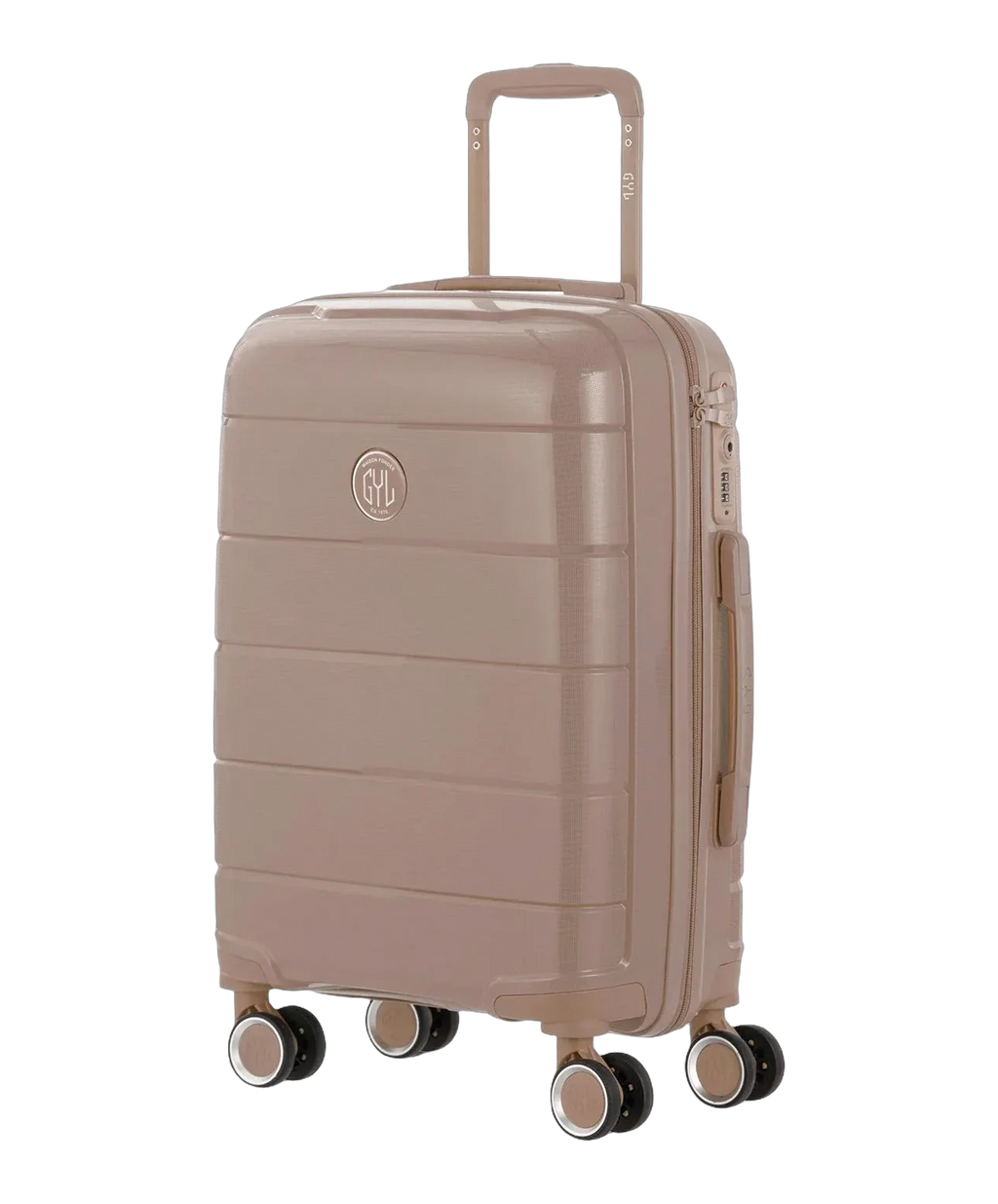 Citadine GYL champagne check-in suitcase three-quarter view